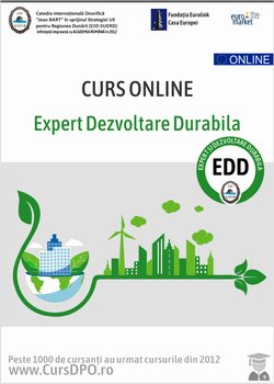 Curs Expert European Dezvoltare Durabila - curs online