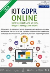 Kit GDPR Site web ONLINE recomandat pentru Aplicatii, Site-uri web, Bloguri si Magazine online pentru conformitatea la Regulamentul EU 679/2016 si Legea 190/2018